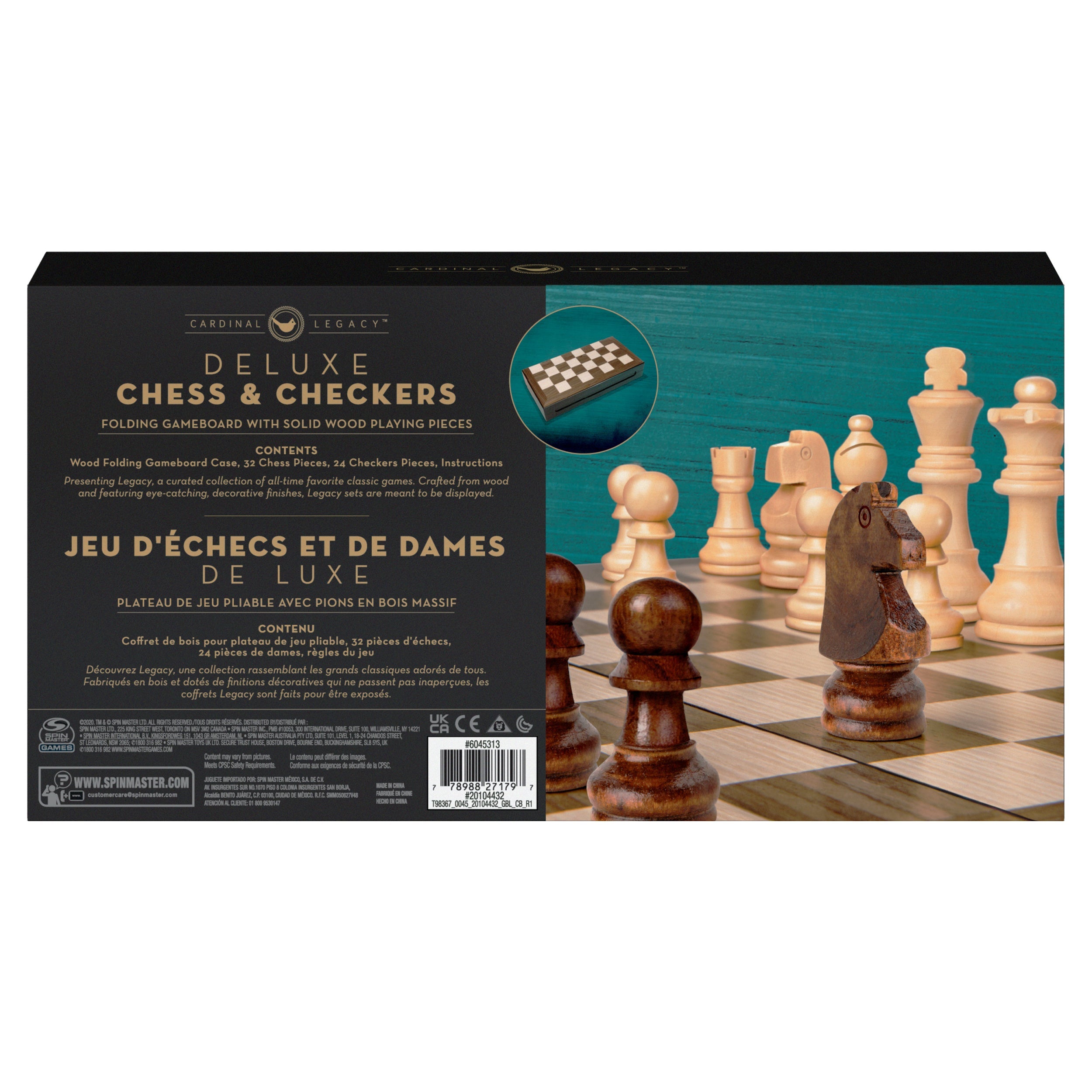 Legacy Deluxe Chess & Checkers Set