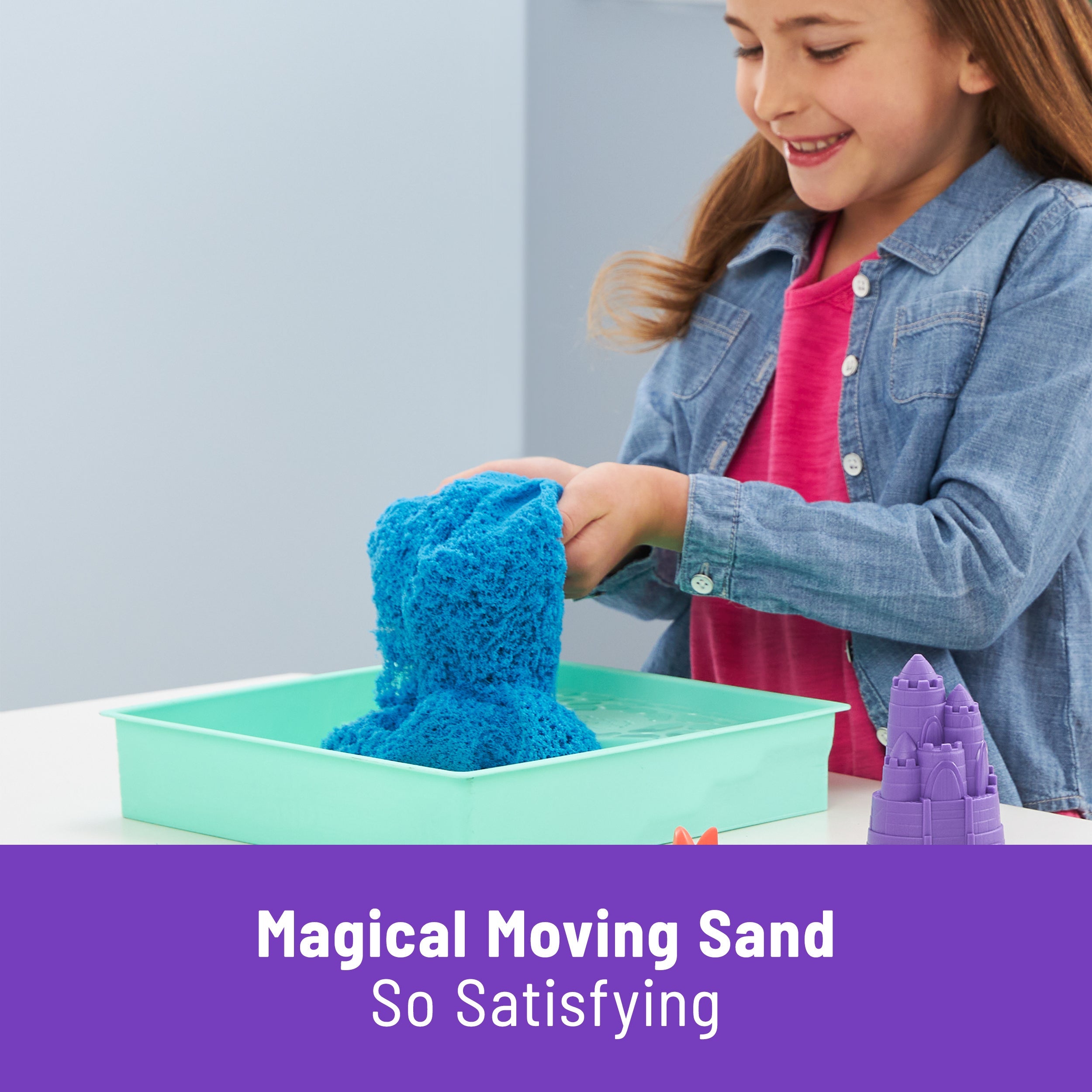 Kinetic Sand, 1lb Blue Sandbox Playset