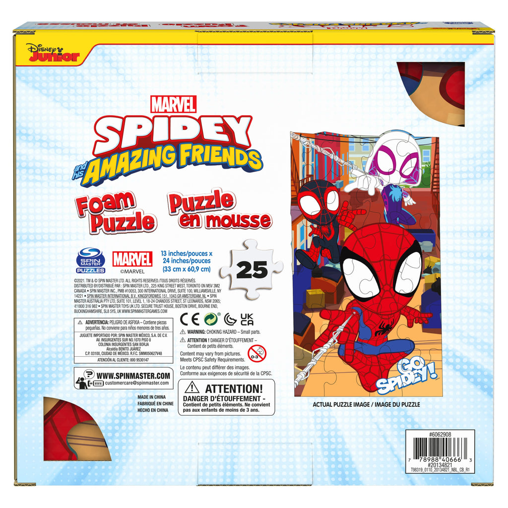 Disney Junior Spidey and his Amazing Friends, 25-Piece Foam Jigsaw Puzzle