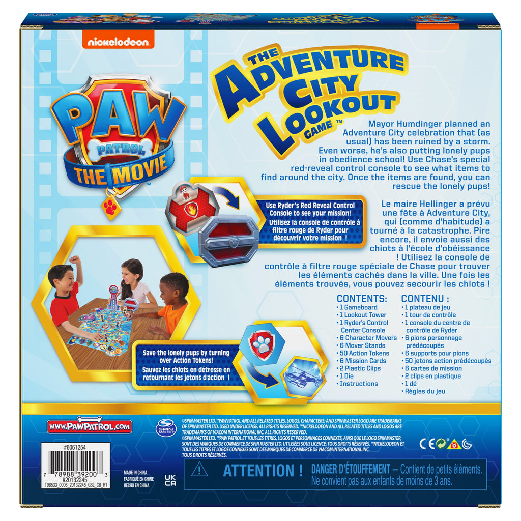 PAW Patrol: The Movie, Adventure City Lookout Tower Board Game