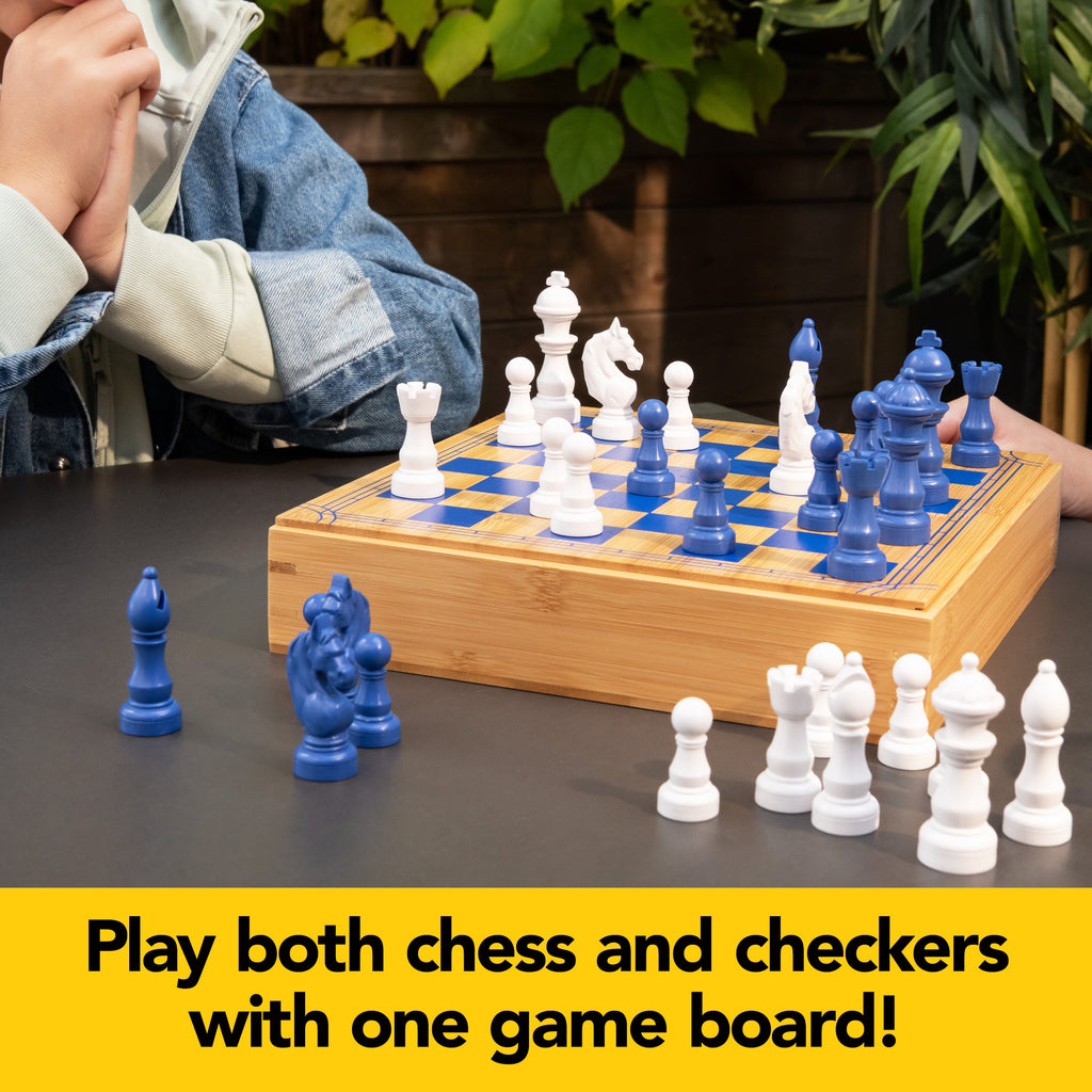 Mindful Classic, Chess Checkers Board Game Set