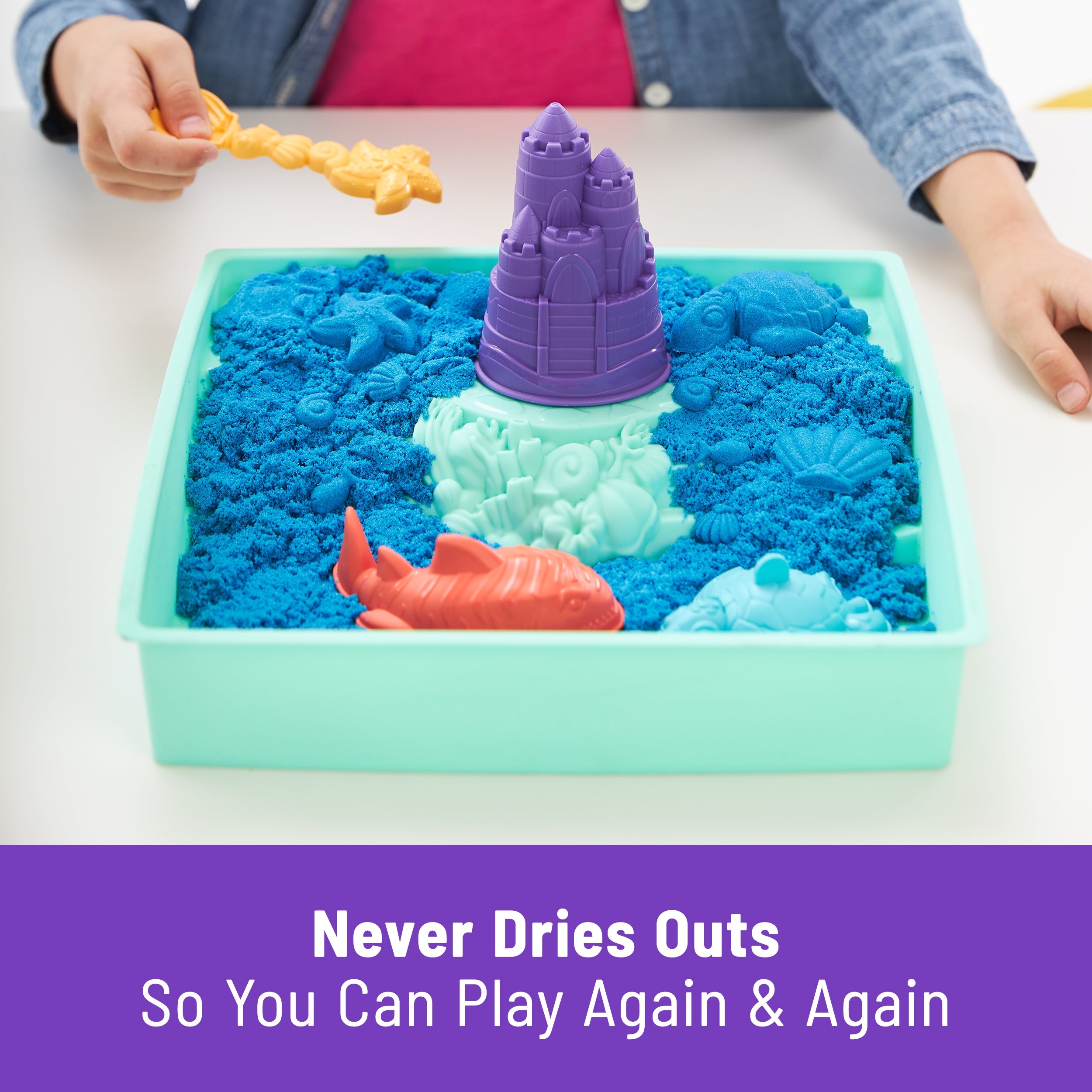 Kinetic Sand, 1lb Blue Sandbox Playset